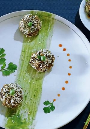 A picture of Banana blossom koftas/ Vazhaipoo Cutlet Recipe.