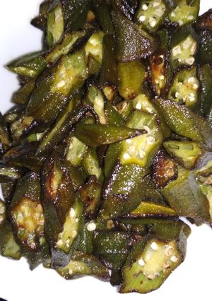 A picture of Bhindi fry.