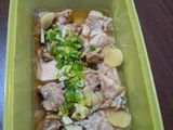 Ayam kukus jahe with scallion oil