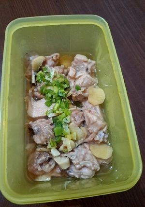 Foto resep Ayam kukus jahe with scallion oil