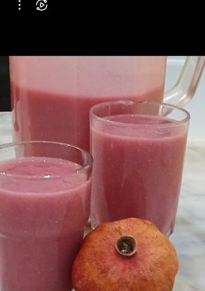 صورة لوصفة عصير الجوافة والرمان
