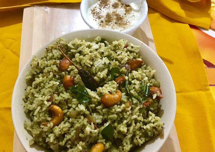 Recipe of Super Quick Homemade Mint- coriander rice