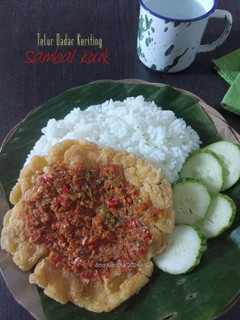 Foto resep Telur Dadar Keriting Sambal Korek