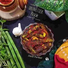 A picture of Drumstick Pickle (South Indian).