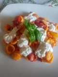 Orecchiette with Burrata, Confit Cherry Tomatoes & Coppa