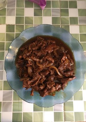 Foto resep Daging bumbu teriyaki instan🐱