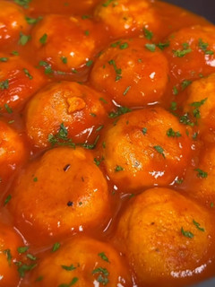Foto de Almôndegas vegetarianas com molho de tomate