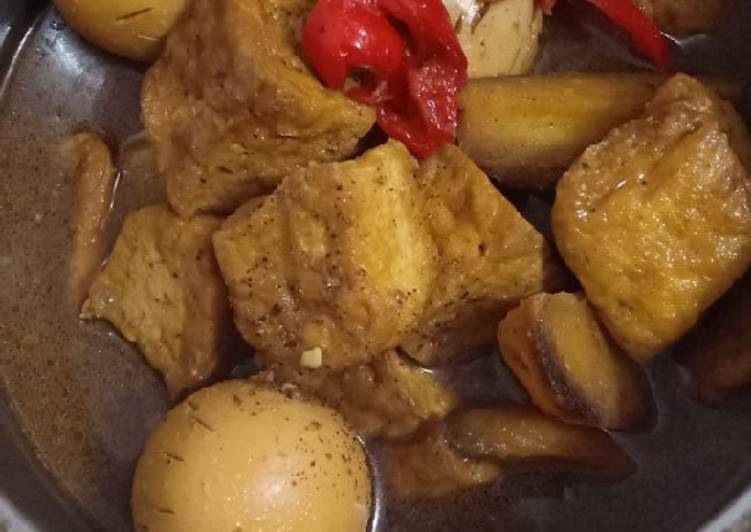 Cara Gampang Menyiapkan Semur telor kentang tahu Anti Gagal
