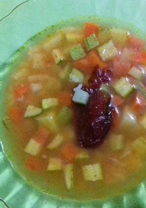 Una foto de Caldo Tlalpeño