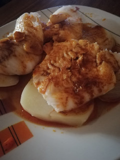 Una foto de Merluza a la Gallega