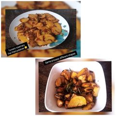 A picture of Tumeric rosemary pan fried potatoes.