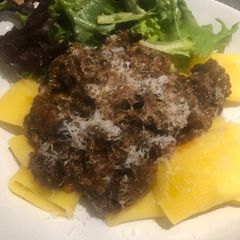 A picture of Venison and chestnut ragu.