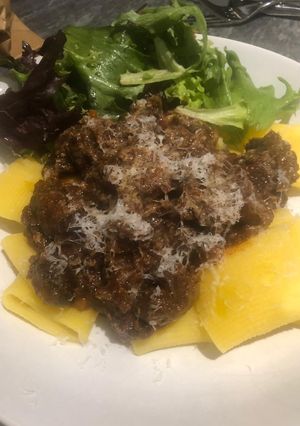 A picture of Venison and chestnut ragu.