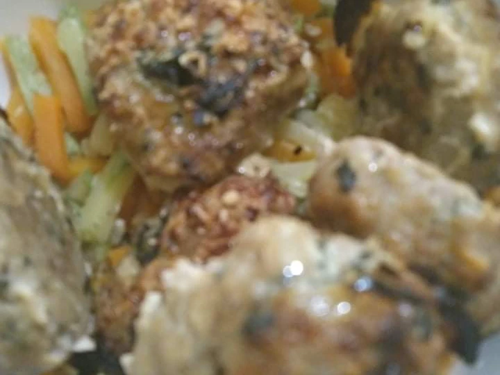 How To Make Spinach Asiago turkey meatballs W/ veggie &amp;#34;noodles&amp;#34; which So Delicious