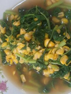 Foto resep Tumis Bayam Jagung Vegan