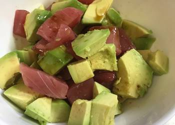 How to Recipe Perfect Avocado and Tuna with wasabi dressing