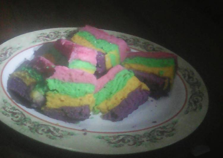 Rainbow cake Putih telur