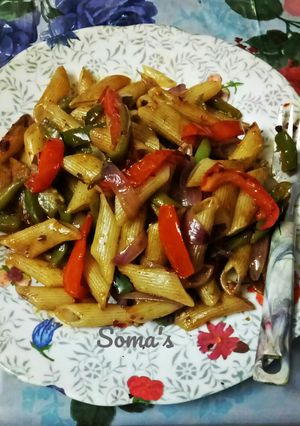 টক ঝাল পাস্তা (Tok jhal pasta recipe in Bengali) রেসিপির প্রধান ছবি