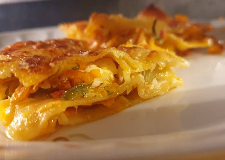 Steps to Make Speedy Lasagna with zucchini and carrot