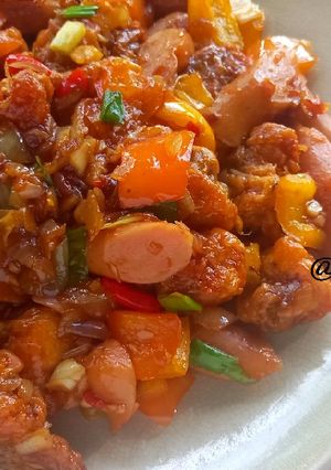 Foto resep Kungpao Chicken and Sausage