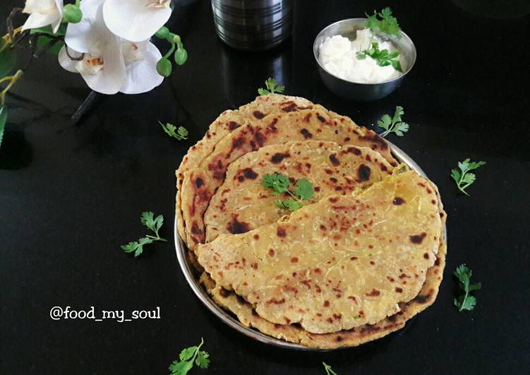 Recipe of Super Quick Homemade Multigrain Lauki/Dudhi Thepla