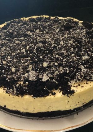 Una foto de Cheesecake de maracuyá y oreo