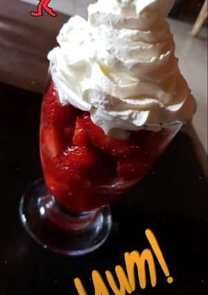 Une photo de Coupe facile de fraises