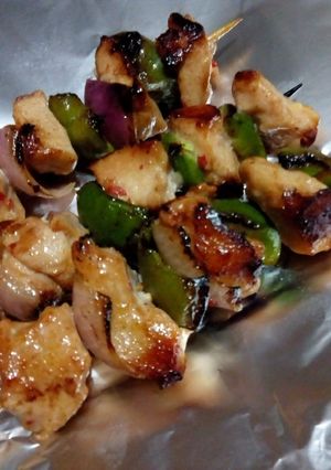A picture of Chicken kebab.