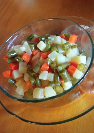 Una foto de Ensalada de chauchas, judías verdes