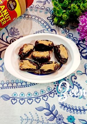 A picture of Dates with Peanut Butter.