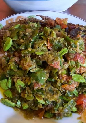 Foto resep Ikan mas goreng sambal pete