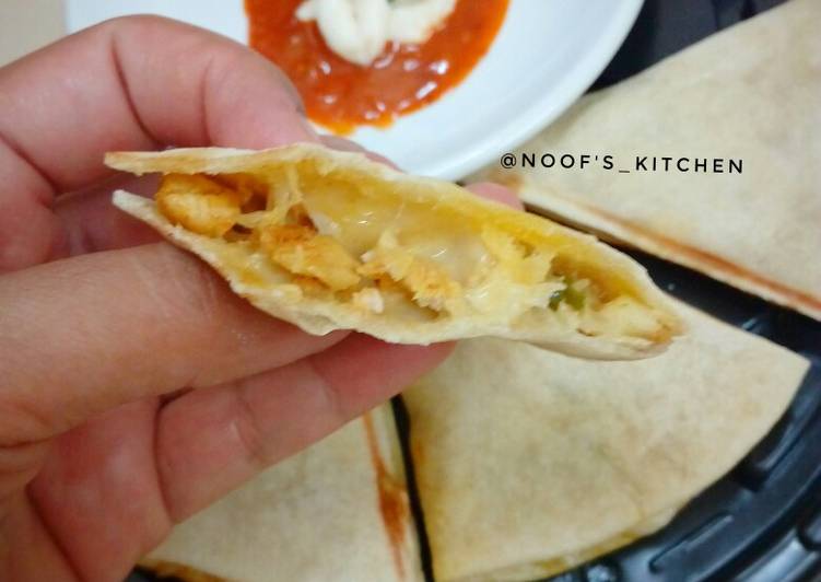 Quesadilla Chicken Taco with Homemade Tortilla