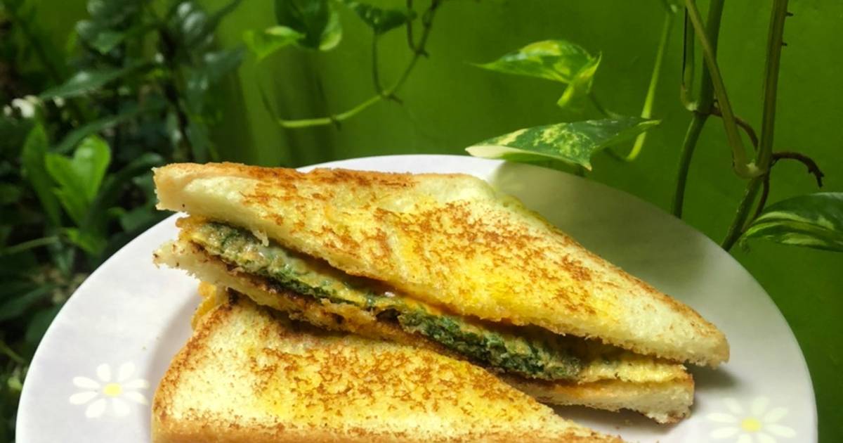 Resep Sandwich TelurBayam Simpel oleh Sausan Dhiyya Cookpad