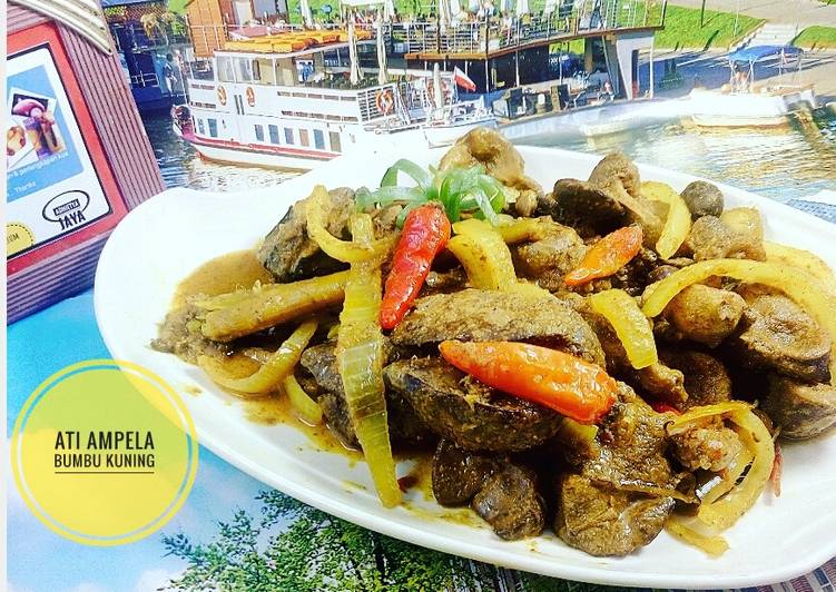 Bumbu Membuat Ati ampela bumbu kuning yang Enak