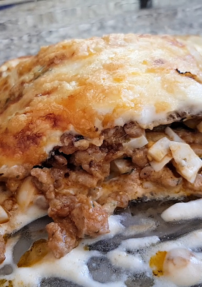 Una foto de Lasaña de Calabacin con Carne Picada de Pollo al ajo y perejil