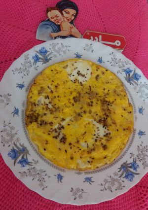 عکسی از دستور املت پیاز و کنجد