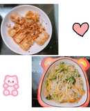 Bữa tối: Rau củ thập cẩm xào - đậu phụ chiên xào xả