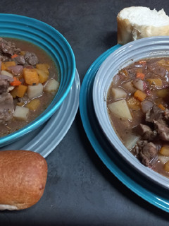 A picture of Lamb stew with Herbs de Provence.
