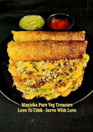 A picture of Soya Besan Mix Vegetable Chilla.