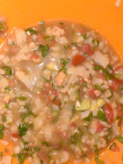 Una foto de Ceviche de coliflor