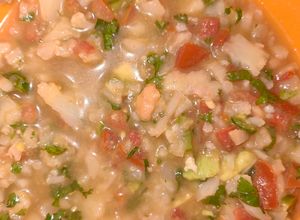 Una foto de Ceviche de coliflor