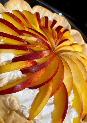 Foto di Torta fredda pesche e crema al mascarpone