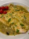 Chicken Poblano Enchiladas with Green Sauce