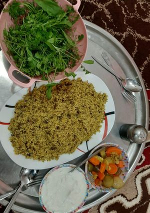 عکسی از دستور عدس پلو