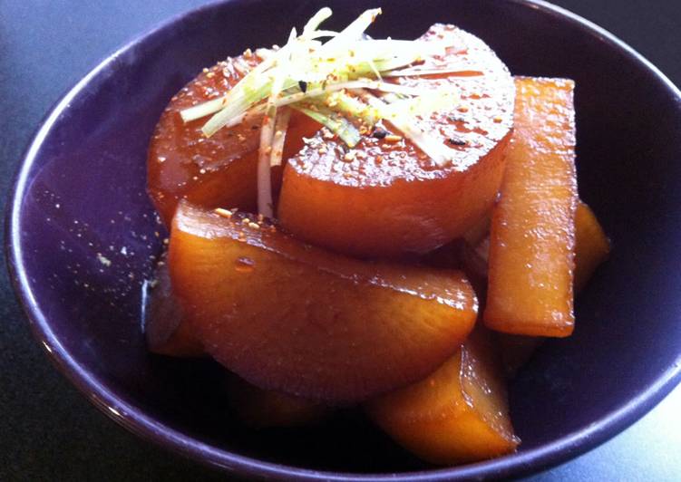 Simple Way to Prepare Speedy Simmered Daikon