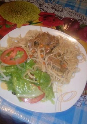 A picture of Turkey with spaghetti.