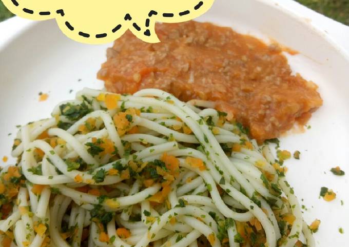 Resep [MPAsi 1y+] Spaghetti veggie &amp; Saus Bolognaise Anti Gagal