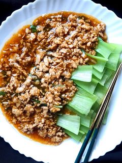 Foto resep 135. Pakcoy siram ayam bawang