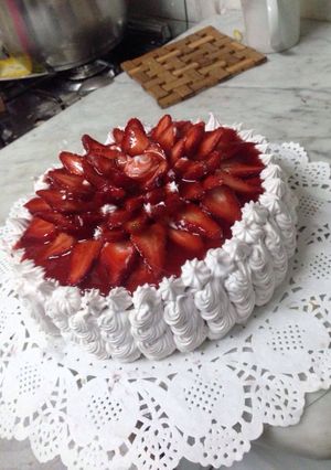 صورة لوصفة كيكه الفراوله