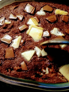 A picture of Eggless Bread Pudding.